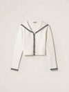 MIU rough collar cardigan white blue MMF86014GXF0UB0 - MIU MIU - BALAAN 1