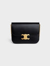 College Triomphe Shiny Calfskin Cross Bag Black - CELINE - BALAAN 2