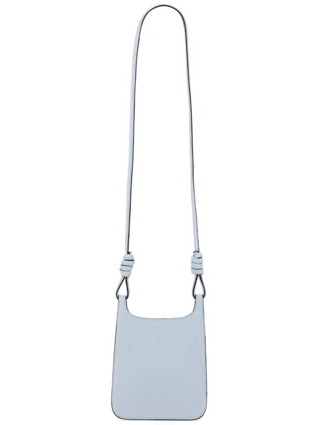 Himmel Hobo Embossed Logo Leather Cross Bag Light Blue - MCM - BALAAN 4