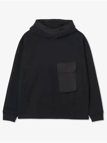 Garment dyed cotton jersey pocket hood black 22CTCUF08145999FW22 - TEN C - BALAAN 1