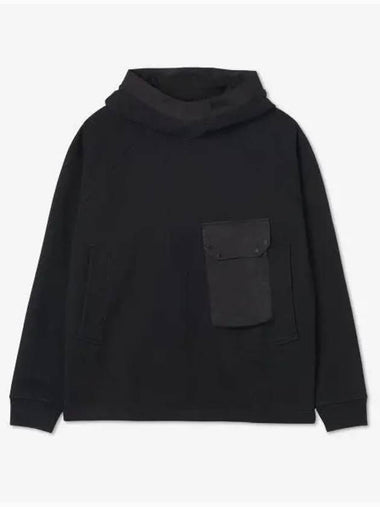 Garment dyed cotton jersey pocket hood black 22CTCUF08145999FW22 - TEN C - BALAAN 1