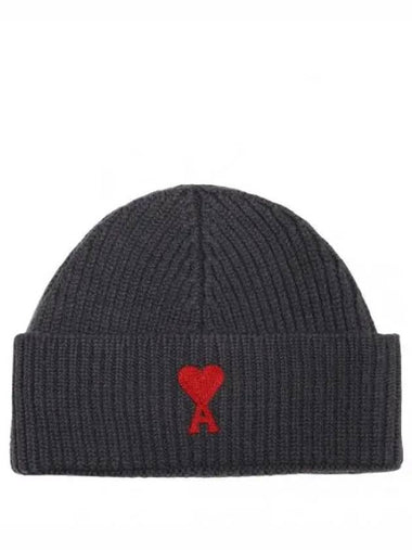 Chainstitch heart logo wool beanie - AMI - BALAAN 1