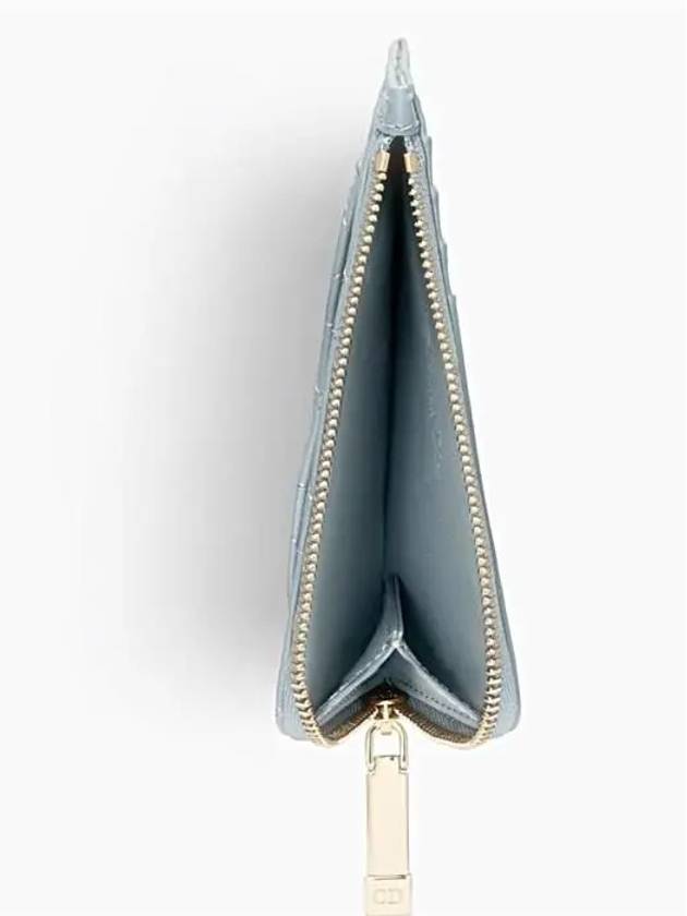 Lady Compact Cannage Zipper Lambskin Card Wallet Cloud Blue - DIOR - BALAAN 4