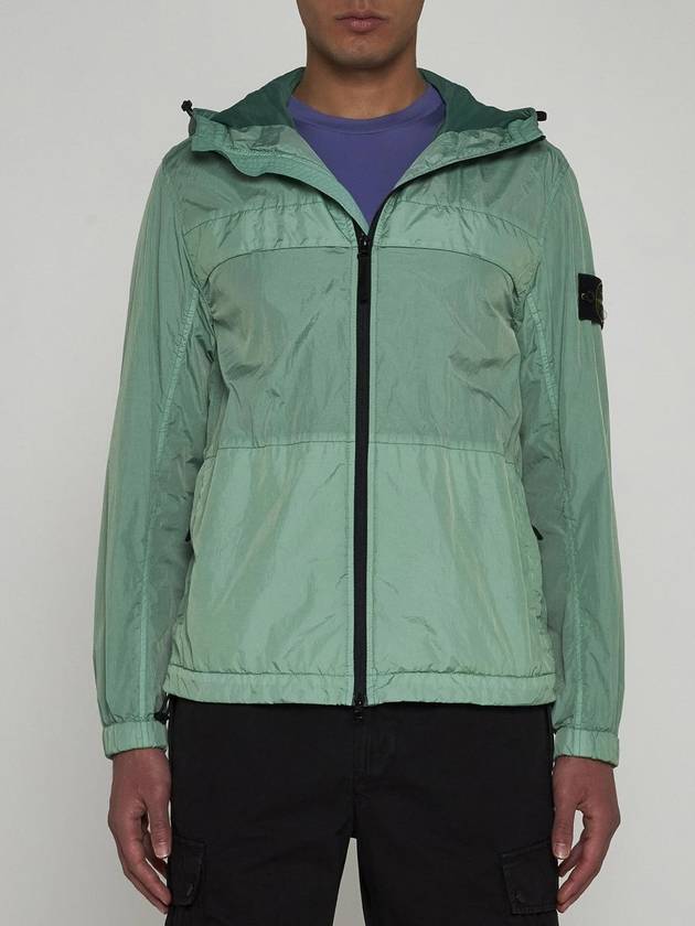 Crinkle Reps Hooded Jacket Light Green - STONE ISLAND - BALAAN 3