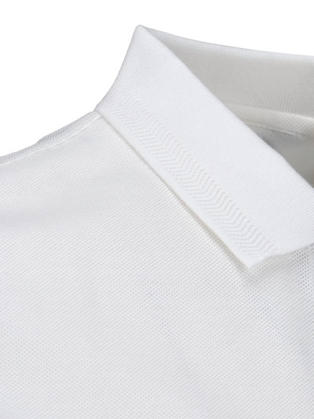 Eddie Cotton Polo Shirt White - BURBERRY - BALAAN 5