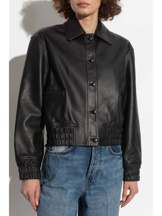 Officine Generale Leather Jacket, Women's, Black - OFFICINE GENERALE - BALAAN 3