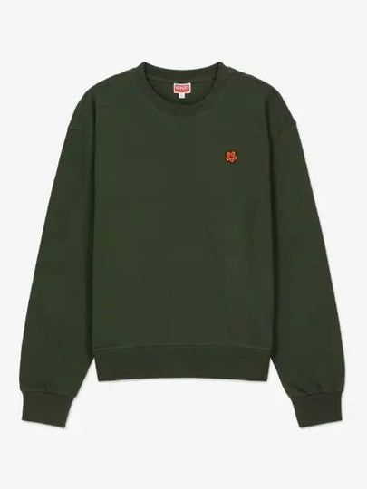 Boke Flower Embroidery Crew Neck Cotton Sweatshirt Green - KENZO - BALAAN 2