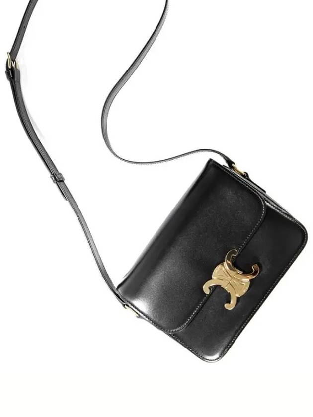 Classique Triomphe Shiny Calfskin Shoulder Bag Black - CELINE - BALAAN 3