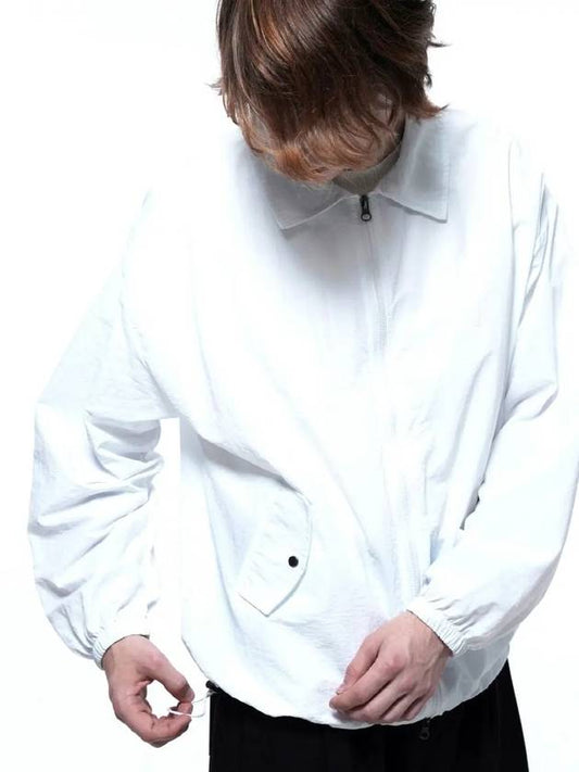 Men s SCWJ WH Seersucker Collar Windbreaker Jumper White - CHANCE'S NOI - BALAAN 1