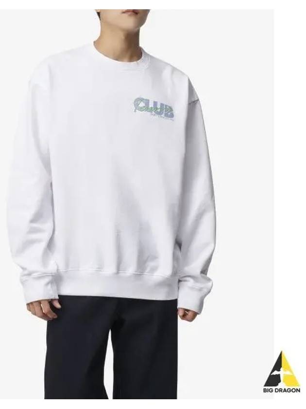 Agassi Tennis Club Logo Crew Neck Sweatshirt White - SPORTY & RICH - BALAAN 2