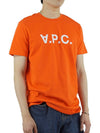 VPC Logo Organic Cotton Short Sleeve T-Shirt Orange - A.P.C. - BALAAN 4