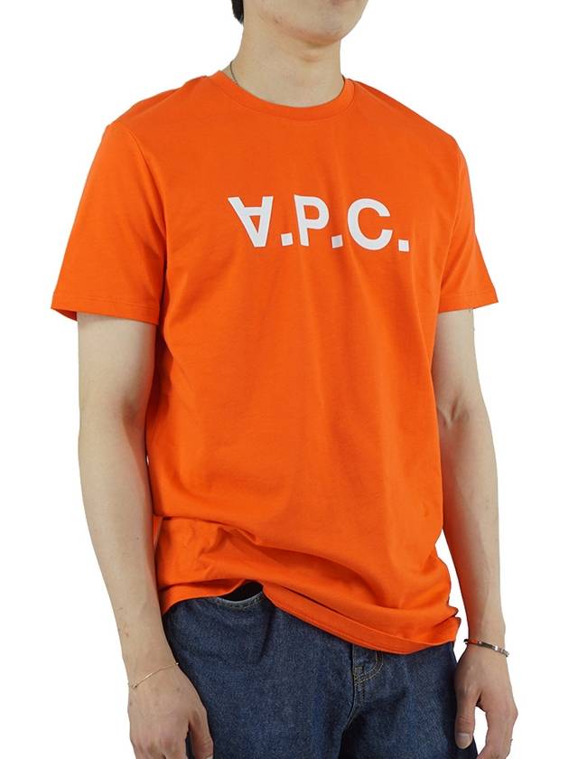 VPC Logo Organic Cotton Short Sleeve T-Shirt Orange - A.P.C. - BALAAN 4