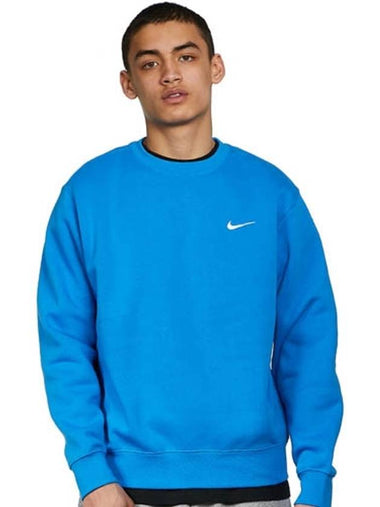 01AA3177435Swoosh Club Fleece Crew TShirtBlue - NIKE - BALAAN 1