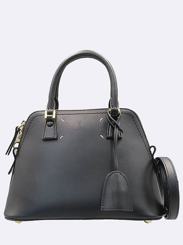 Maison Margiela S56WG0082 Black Leather 5AC Mini Tote Bag Shoulder Strap 2WAY - MAISON MARGIELA - BALAAN 1