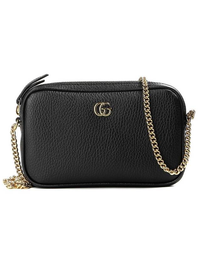 GG Marmont Super Mini Leather Cross Bag Black - GUCCI - BALAAN 2