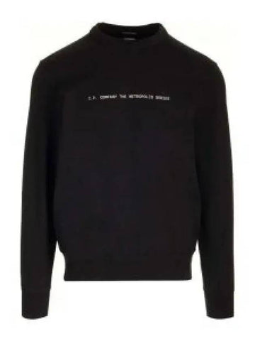 Men s Metropolis Stretch Fleece Graphic Sweatshirt Black 16CLSS040 A006452W 999 1216525 - CP COMPANY - BALAAN 1