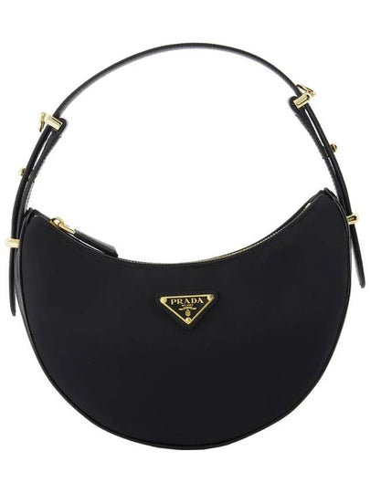 Arque Re-Nylon Leather Shoulder Bag Black - PRADA - BALAAN 2