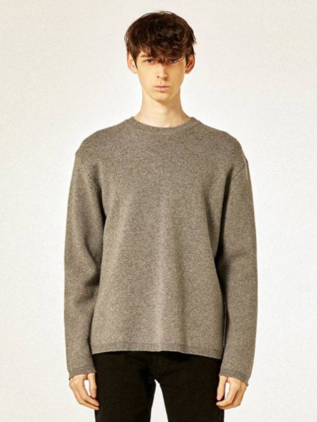 Men's Cashmere Knit Top Dark Gray - BUTTON SEOUL - BALAAN 2