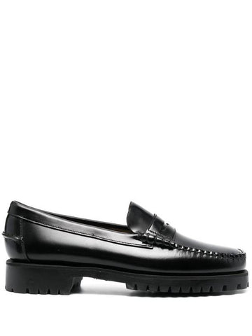 Sebago Dan Lug Black Leather Loafers - SEBAGO - BALAAN 1