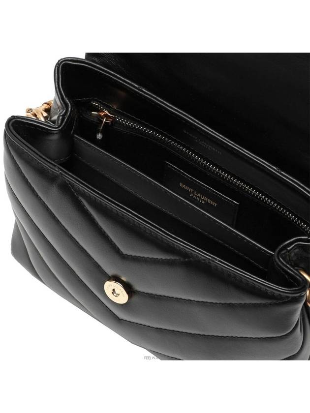 Loulou Toy Matelasse Shoulder Bag Black - SAINT LAURENT - BALAAN 4