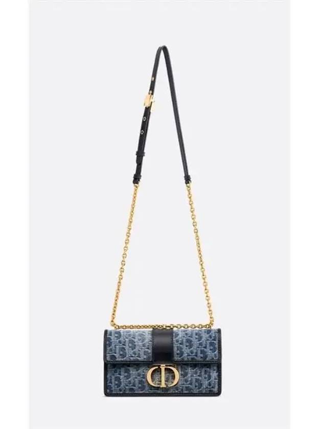 30 Montaine East West Chain Denim Cross Bag Blue - DIOR - BALAAN 8