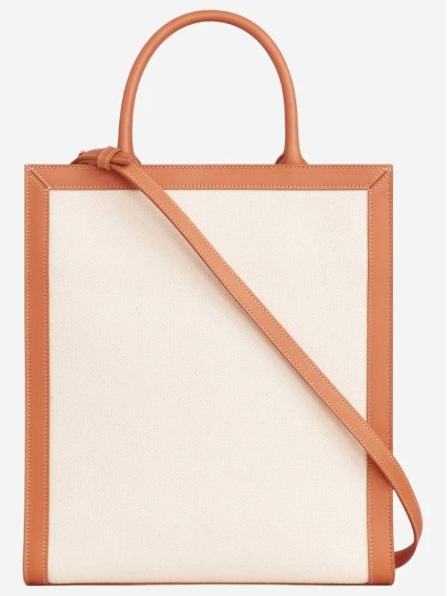 Vertical Cabas Tote Bag Small Natural - CELINE - BALAAN 3