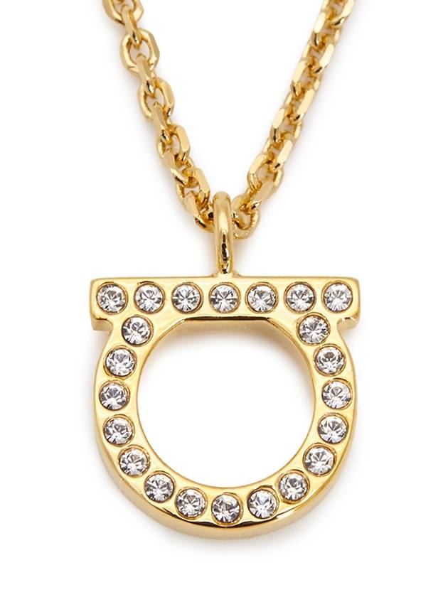 Gancini Crystals Necklace Gold - SALVATORE FERRAGAMO - BALAAN 7