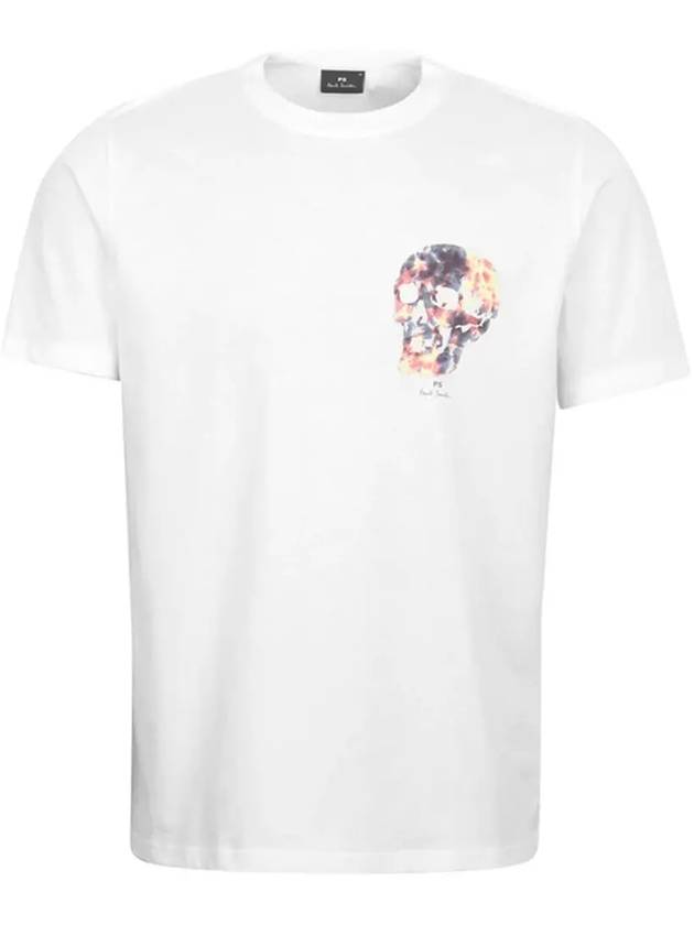 Tie Dye Skull Short Sleeve T-Shirt White - PAUL SMITH - BALAAN 3