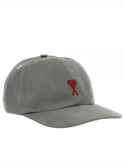 Embroidered Heart Logo Ball Cap Grey - AMI - BALAAN 2