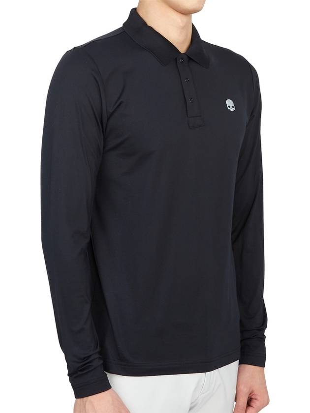 Golf wear polo brushed long sleeve t-shirt G00563 007 - HYDROGEN - BALAAN 3