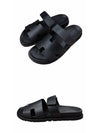 Chypre Leather Sandals Black - HERMES - BALAAN 5