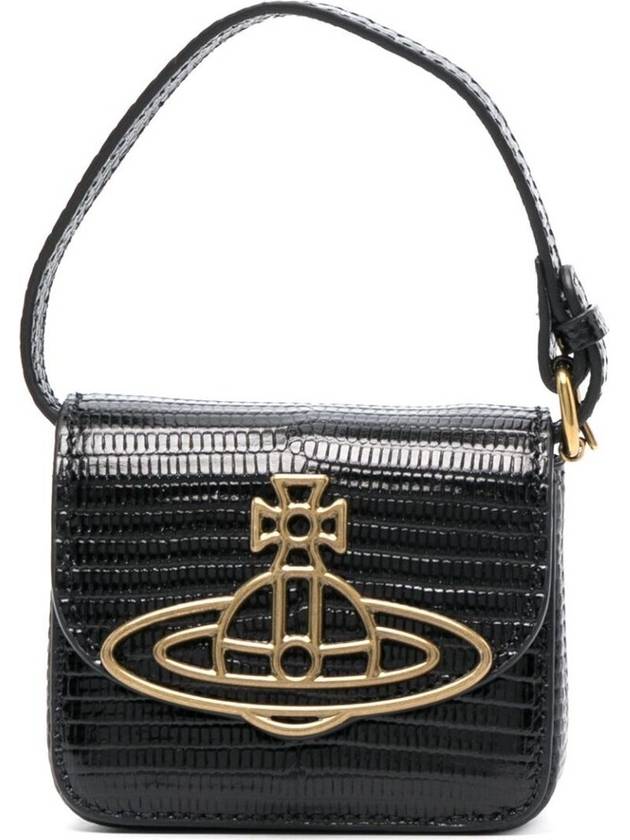 Lizard Leather Mini Bag Black - VIVIENNE WESTWOOD - BALAAN 2