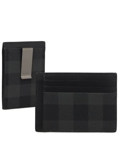 Check Money Clip Card Wallet Grey - BURBERRY - BALAAN 2