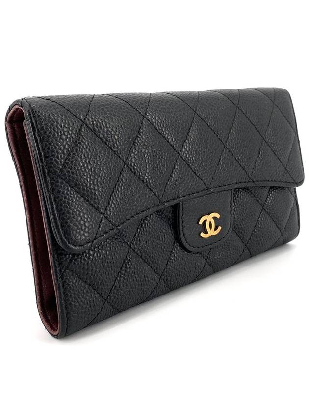 Classic caviar flap long wallet - CHANEL - BALAAN 4