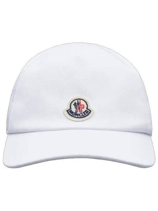 Logo Baseball Cap Hat White 3B00010 04863 002 - MONCLER - BALAAN 1