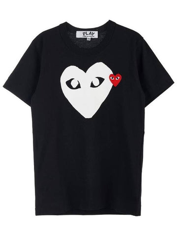 Women's Big Heart Logo T-Shirt AZ P1T115 051 BLACK - COMME DES GARCONS - BALAAN 1