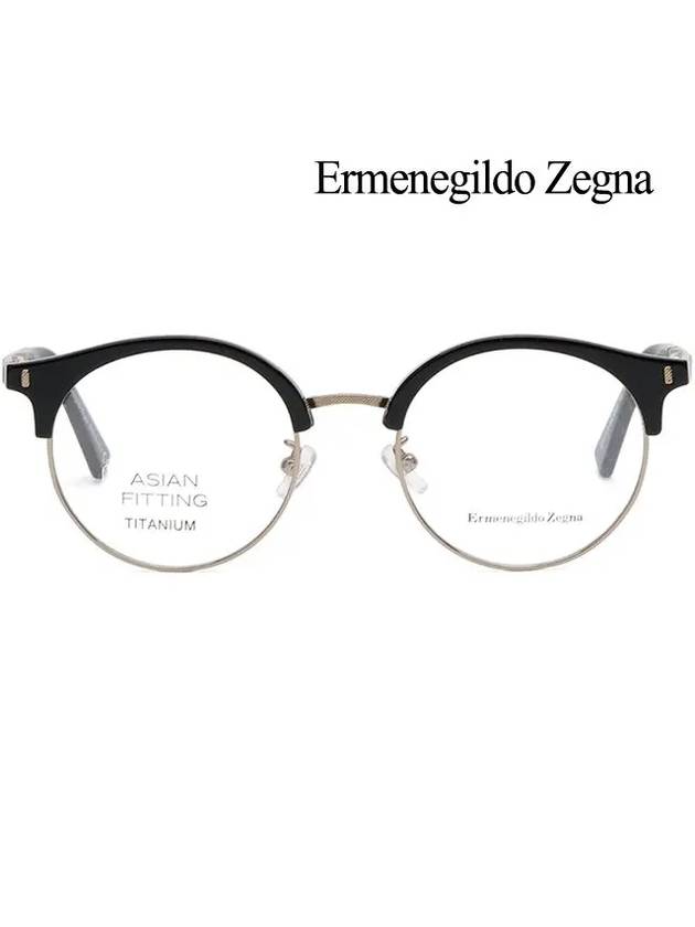 Zegna titanium glasses frame EZ5111D 055 retro gold semi horned - ERMENEGILDO ZEGNA - BALAAN 3