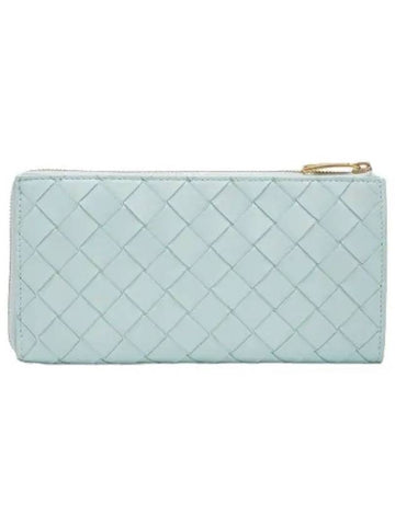 Intrecciato zipped wallet teal - BOTTEGA VENETA - BALAAN 1