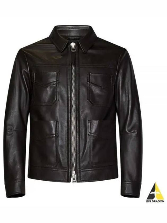 Grain Leather Jacket Brown - TOM FORD - BALAAN 2