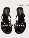 Rubber Rockstud Flip Flops Black - VALENTINO - BALAAN 3