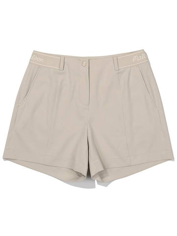 Side band shorts BEIGE WOMAN - MALBON GOLF - BALAAN 1