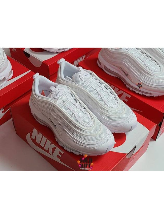 Air Max 97 Low Top Sneakers Triple White Wolf Grey - NIKE - BALAAN 2