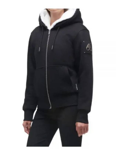 Classic Bunny 3 White Lining Zip Up Hoodie Black - MOOSE KNUCKLES - BALAAN 2