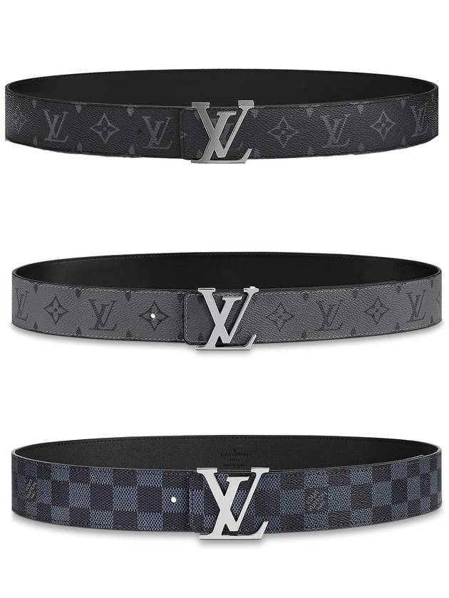 LV Initial 40MM Reversible Monogram Damier Gray Men s Belt M9043 M0087 M0285 - LOUIS VUITTON - BALAAN 1