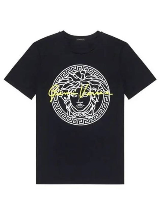 Women's Medusa Gold Logo Short Sleeve T-Shirt - VERSACE - BALAAN 2