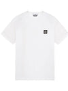 Logo Patch Short Sleeves T-Shirt White - STONE ISLAND - BALAAN 2