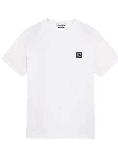 Logo Patch Short Sleeves T-Shirt White - STONE ISLAND - BALAAN 2