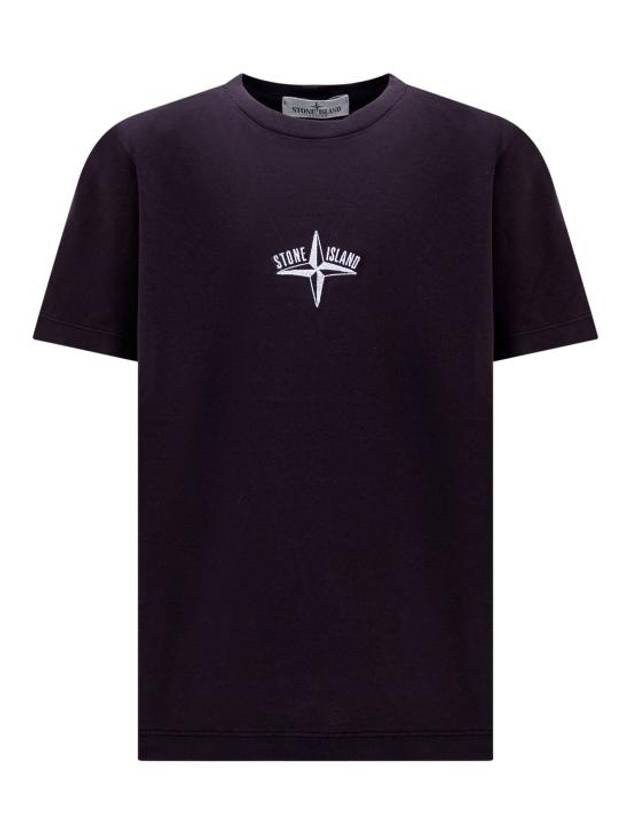 Kids Logo Patch Short Sleeve T-Shirt Navy - STONE ISLAND - BALAAN 1