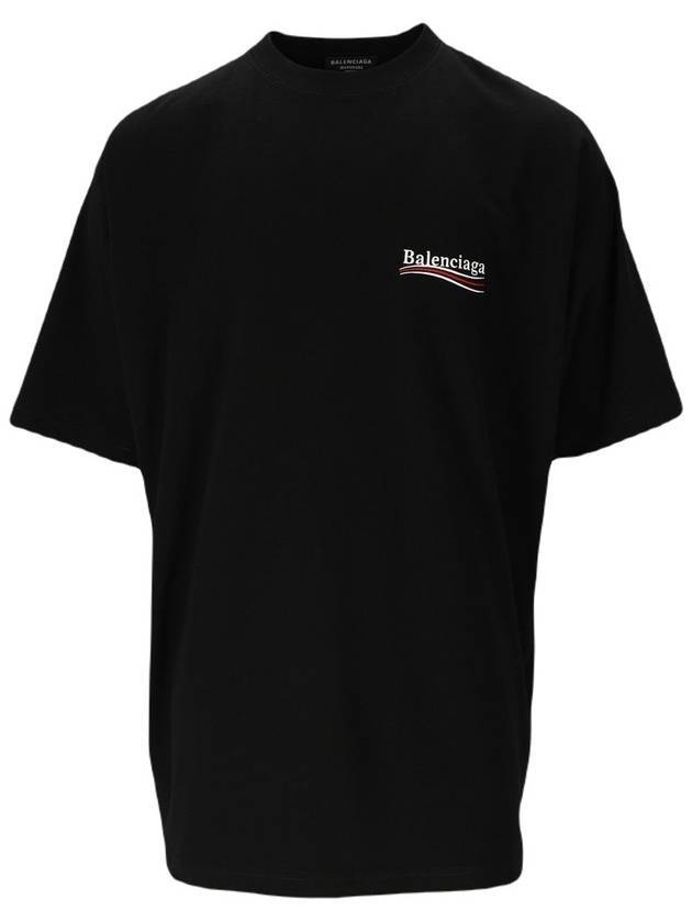 Political Campaign Large Fit Short Sleeve T-Shirt Black - BALENCIAGA - BALAAN 1