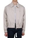 De Coeur Logo Zip-up Jacket Light Beige - AMI - BALAAN 4